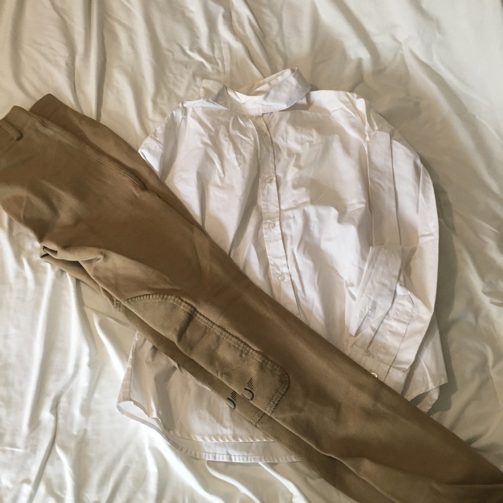 Children’s Tan Riding Breeches - Classic Equestrian Style